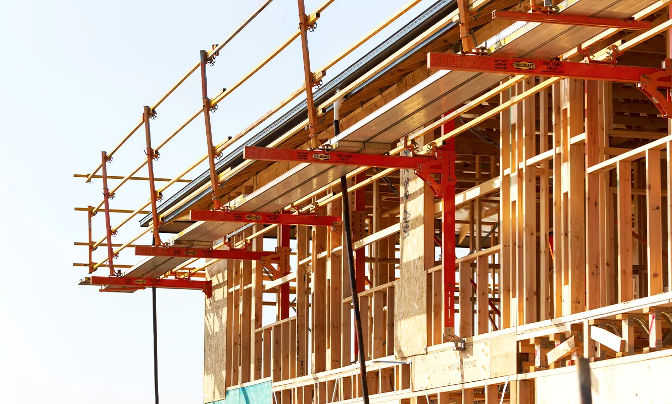 Engineering-Sydney-composite-beams Composite beams used on a residential construction site